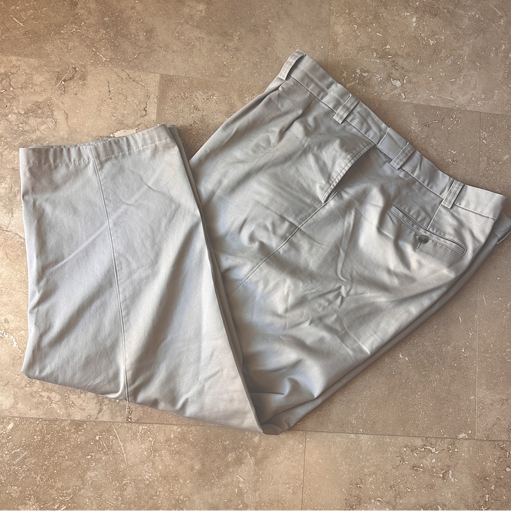 Oak Hill Men's 54x32  Khaki Chinos Slacks Straight 100% Cotton